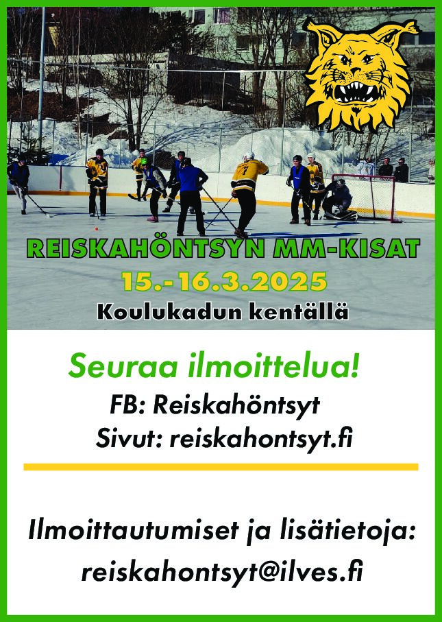 Reiskahöntsyn MM-kisat järjestetään 15.-16.3.2025 Koulukadun tekojääradalla